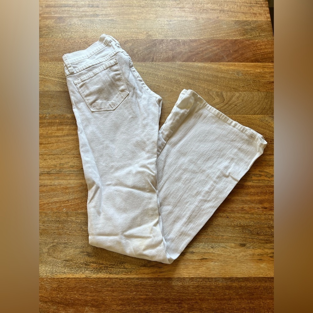 Long White Jeans | Kick & Flare | Size 1